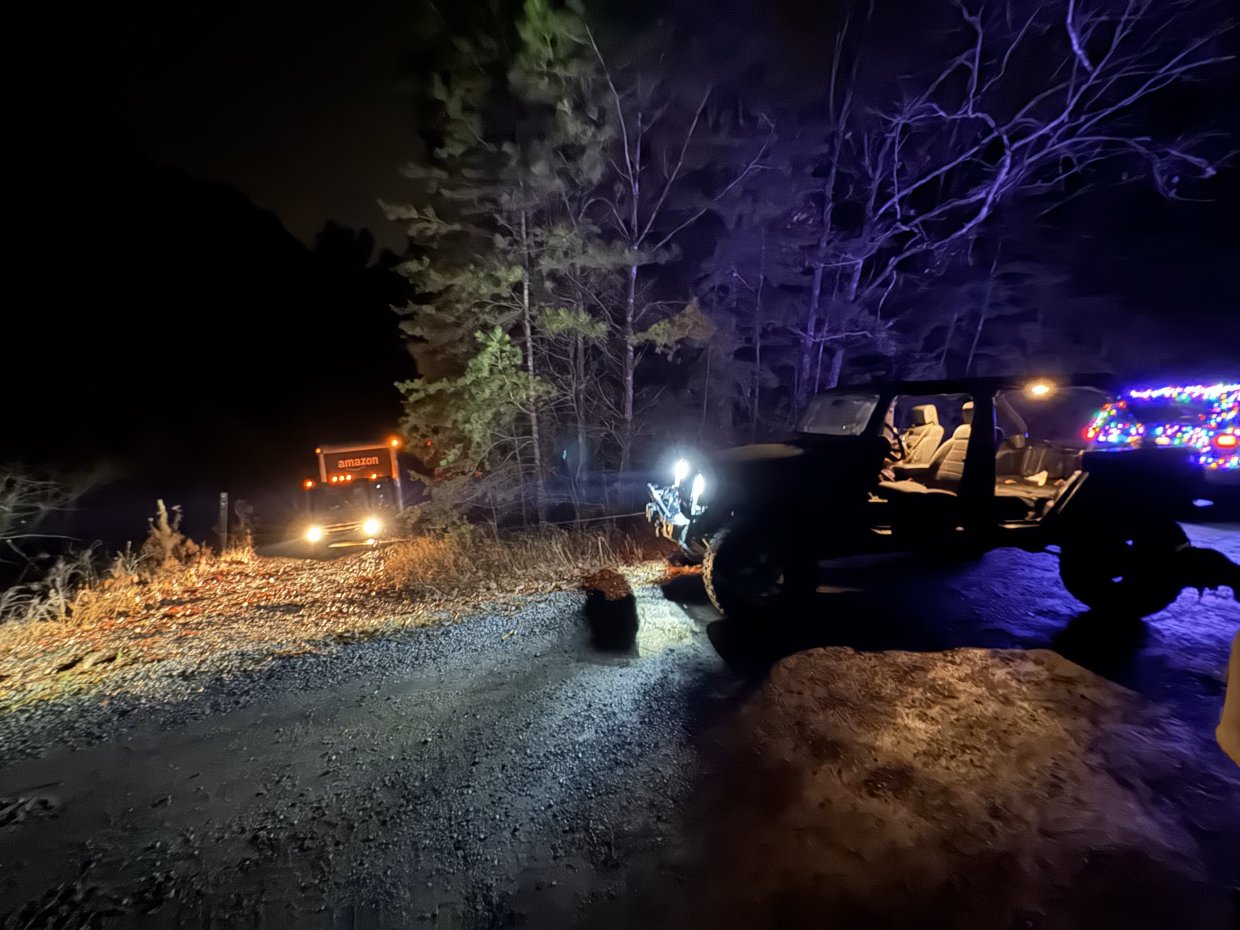 Roadside-Pro Winching Out Big Amazon Truck