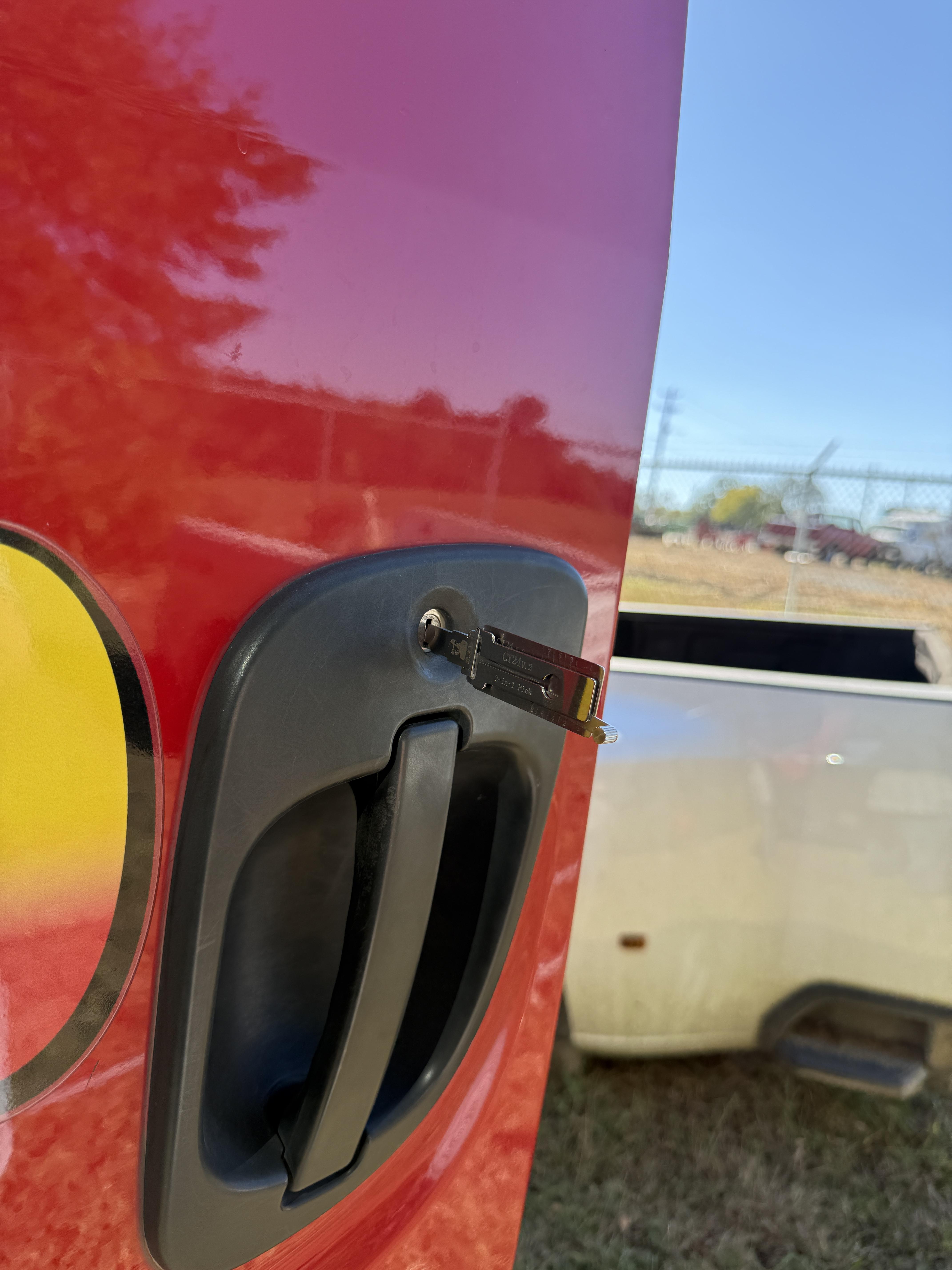 Roadside-Pro Performing Lockout Service On A Semi Truck In Holly Pond, Al.