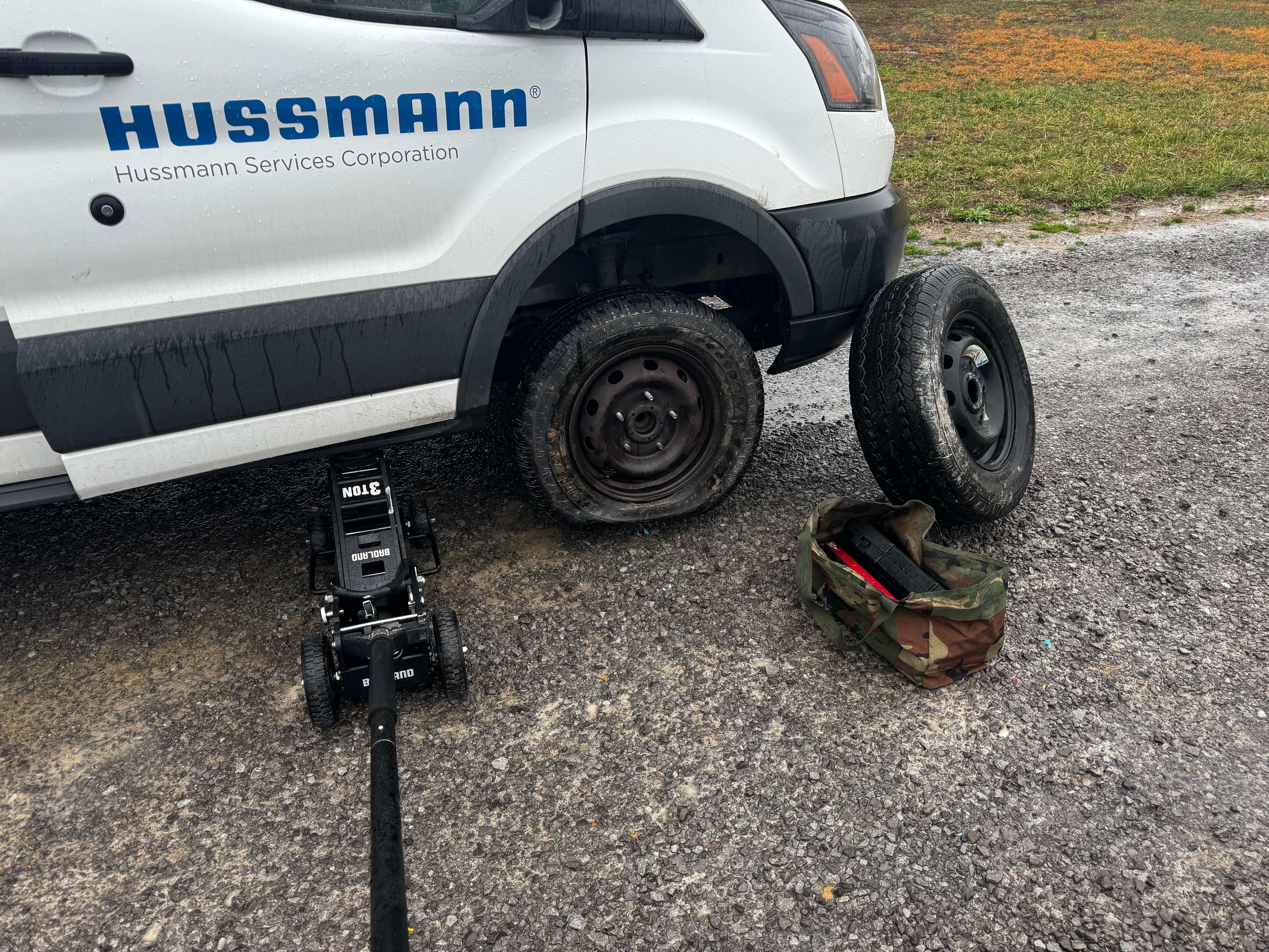 Tire Change in Eva, Al.